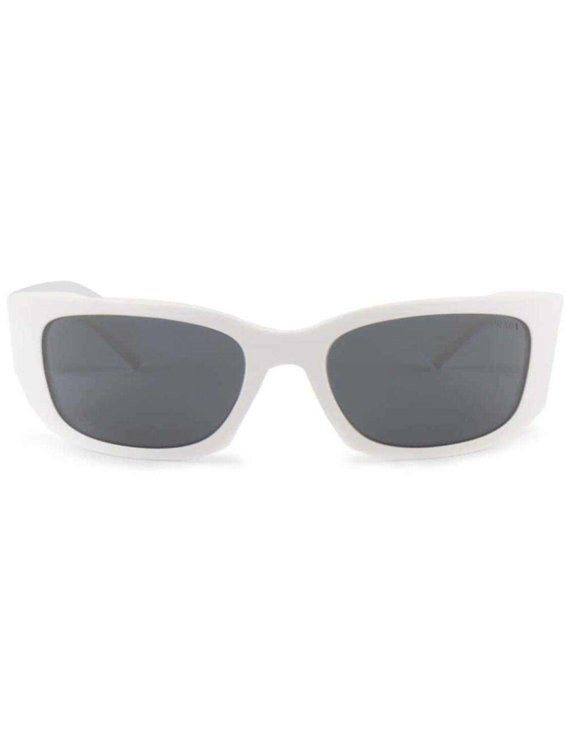 

Prada Eyewear солнцезащитные очки Symbole с изогнутой оправой, белый
