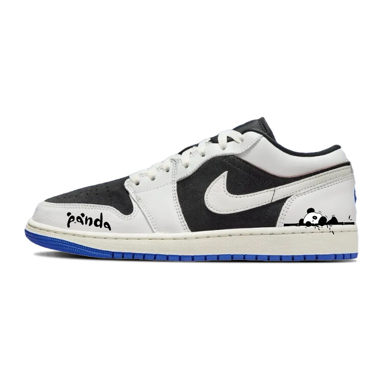 

Кроссовки Air Jordan 1 Vintage Basketball Shoes Men Low-top White, черный/белый