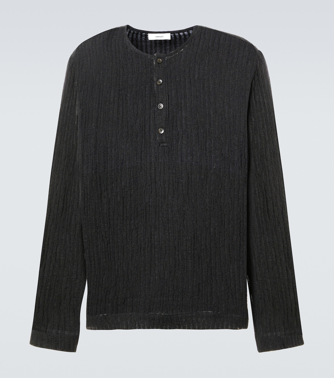 

Полосатая рубашка Henley Commas, черный