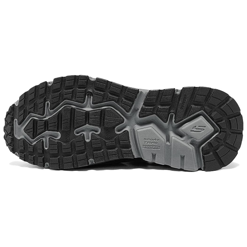 Слипоны мужские низкие повседневные кроссовки Black Gray Skechers, черный/серый — фото 4