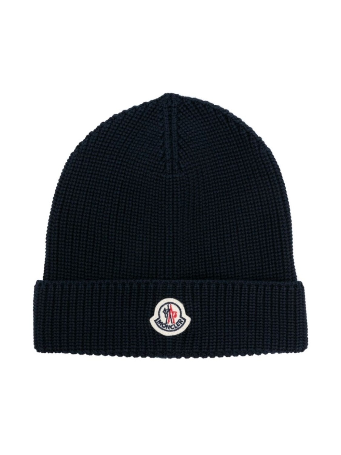 

Moncler Enfant шапка бини с нашивкой-логотипом, синий