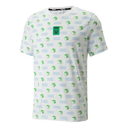 

Футболка x minecraft aop tee 'white' Puma, белый