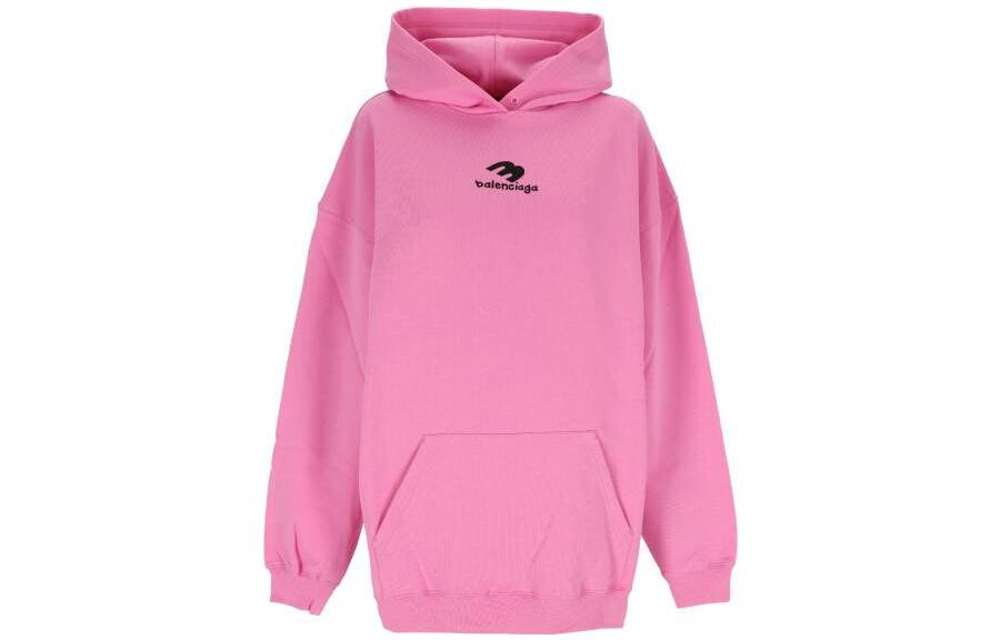 

Свитшот женский Balenciaga с капюшоном и карманом, розовый