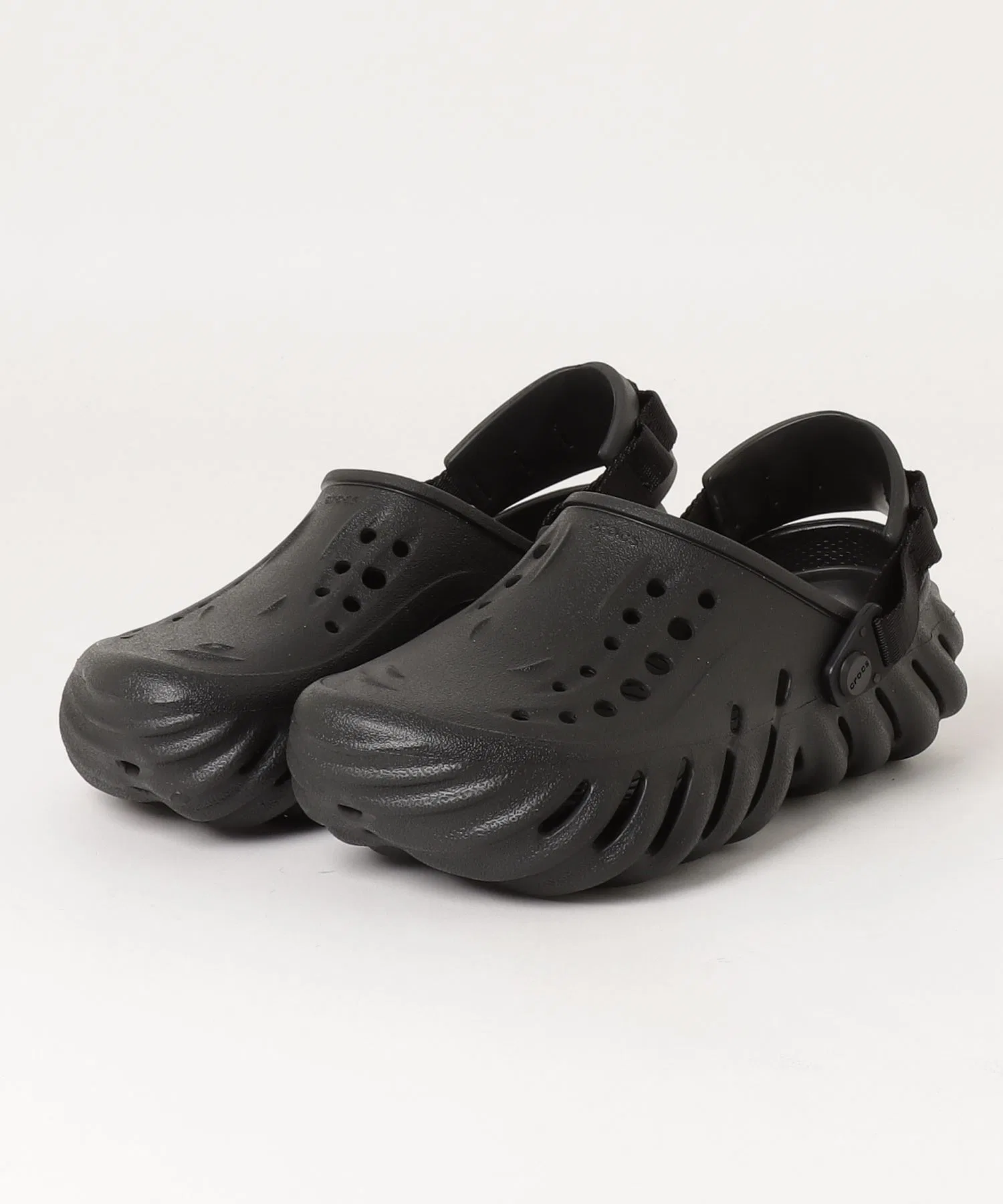 Унисекс сандалии Crocs Echo Clog чёрные