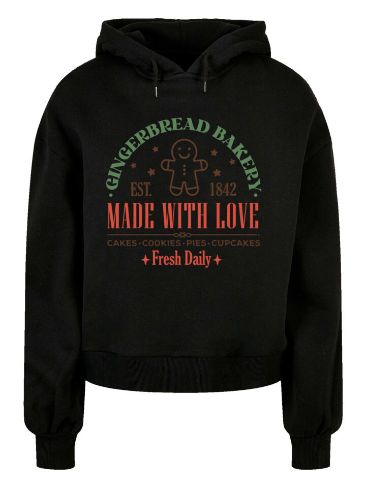 

Пуловер F4NT4STIC Oversized Hoody Weihnachten Gingerbread Bakery Collegiate, черный