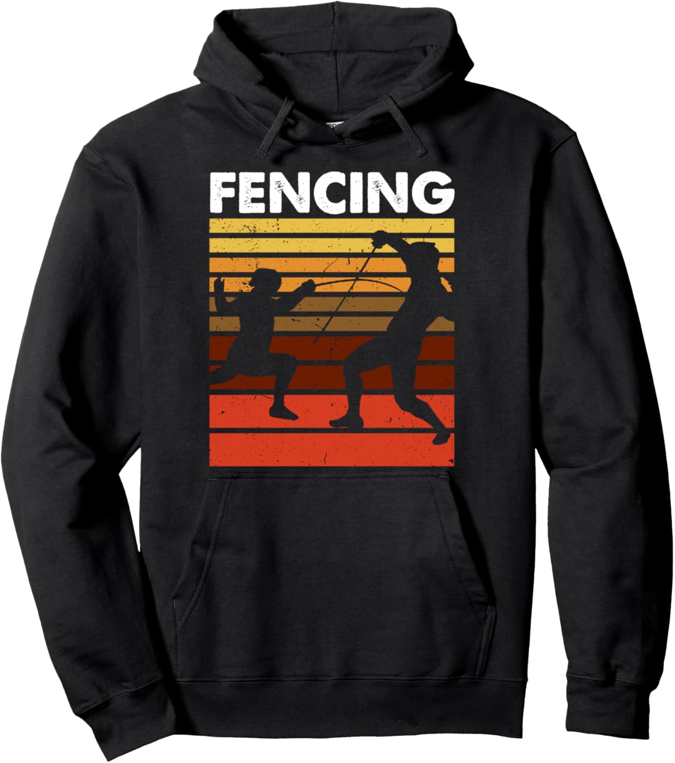 

Спортивная ретро-винтажная толстовка для фехтовальщика Retro Vintage Sport Clothing Co., черный