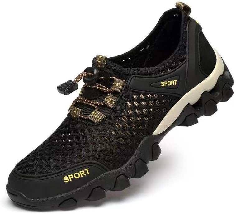 

Мужские дышащие кроссовки с низким верхом - легкая обувь для бега и активного отдыха на улице, которая сочетает комфорт с отличной спортивной производительностью Hoalox, черный