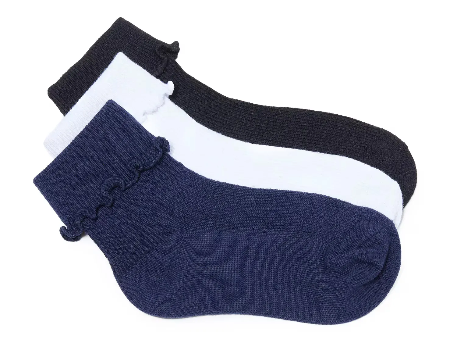 

Детские носки до щиколотки - набор из 3 пар Mix No. 5, Black/White/Navy