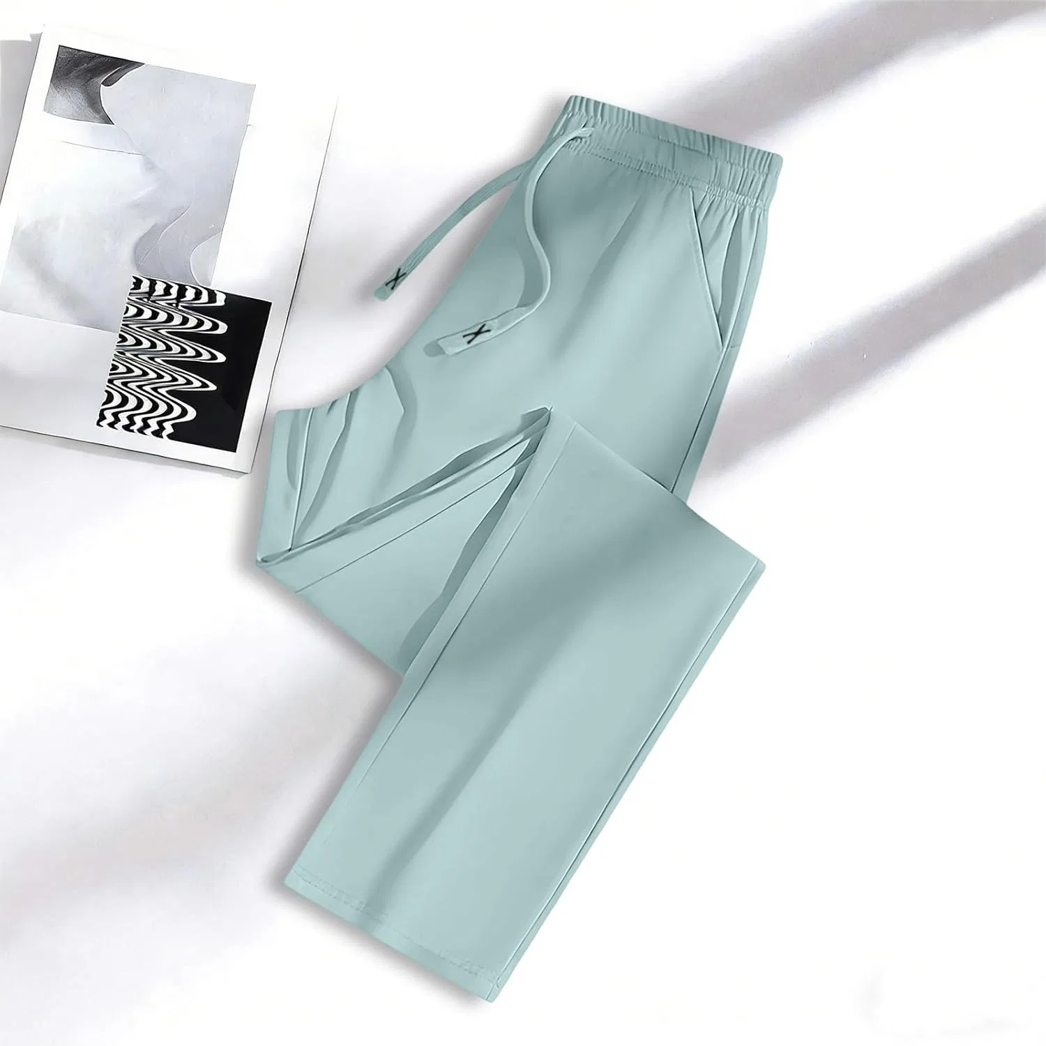 Женские спортивные брюки прямого кроя, дышащие, быстросохнущие, Generic, Mint Green — фото 2