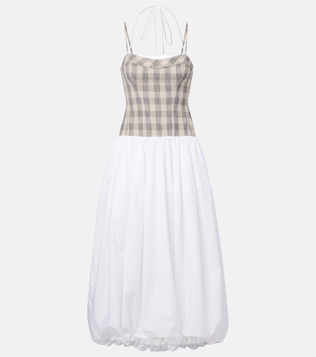 

Платье миди Pfeiffer Simkhai, Midnight Gingham
