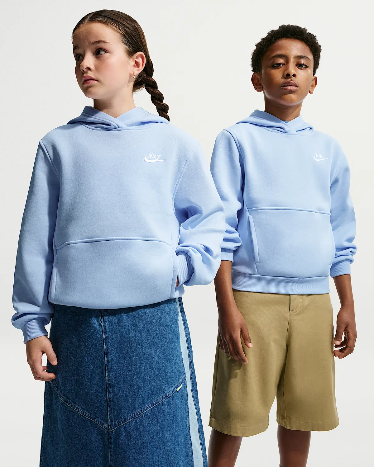 Детская толстовка Nike Sportswear Club Fleece, Hydrogen Blue/White