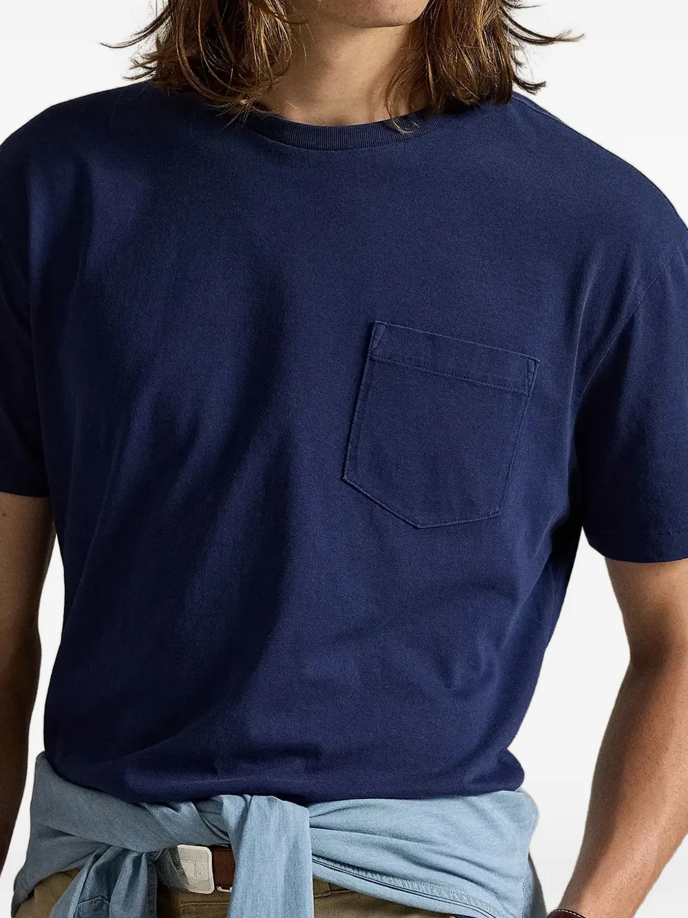 Футболка с накладным карманом Polo Ralph Lauren, синий — фото 4