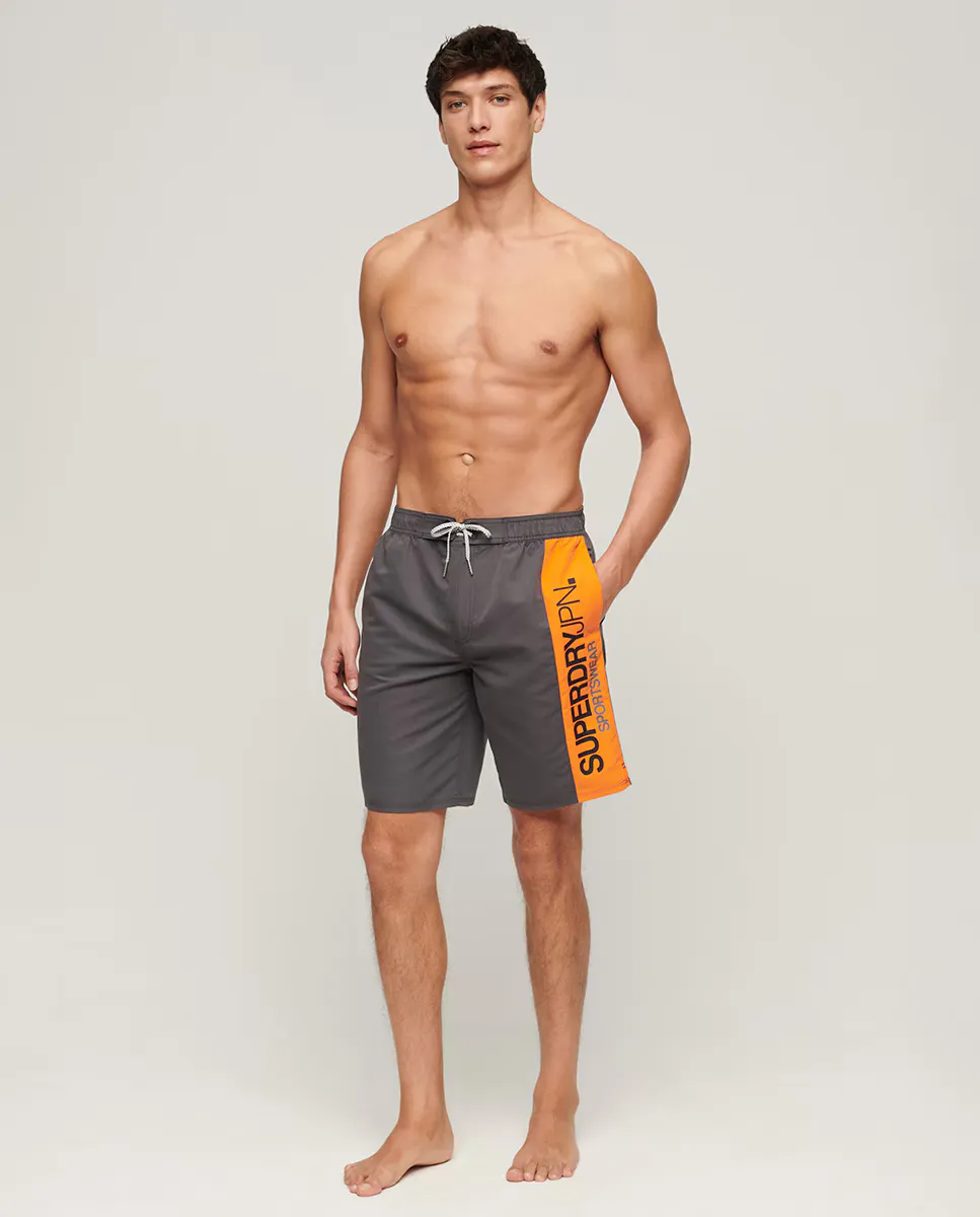 

Спортивный купальник с логотипом для мужчин 43,2 см Superdry, серый