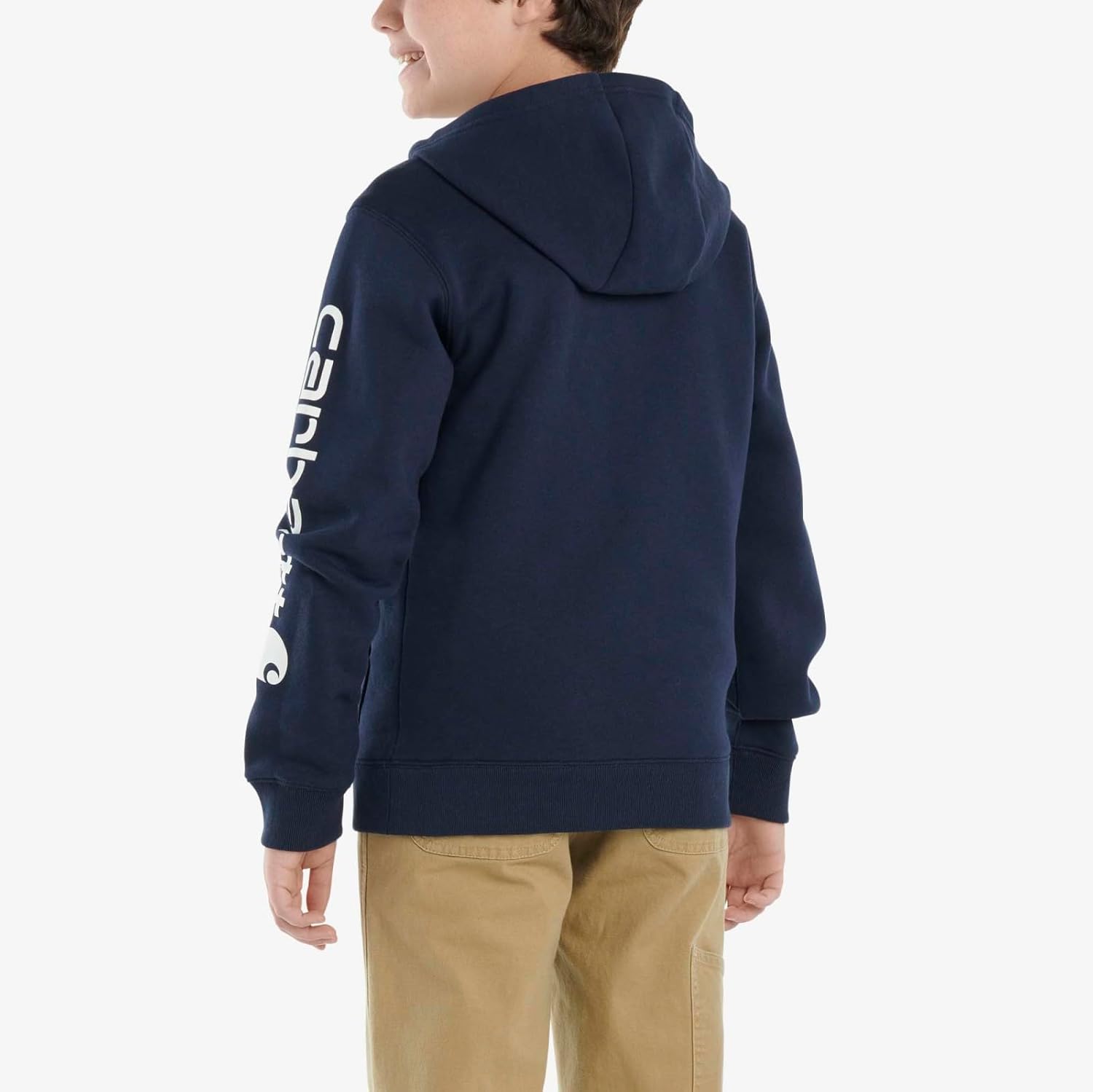 Детская толстовка Carhartt CA6272 с длинными рукавами и принтом - для мальчиков, Navy Blazer — фото 3