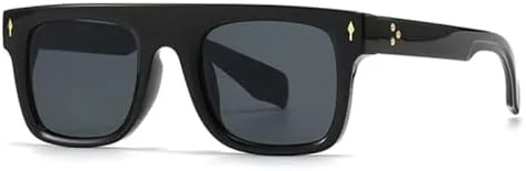 

Солнцезащитные очки Retro Rivets для мужчин, квадратной формы, в стиле панк, градиентные, с защитой от УФ-излучения UV400, для женщин, зеленые MTZJH, Black Gray