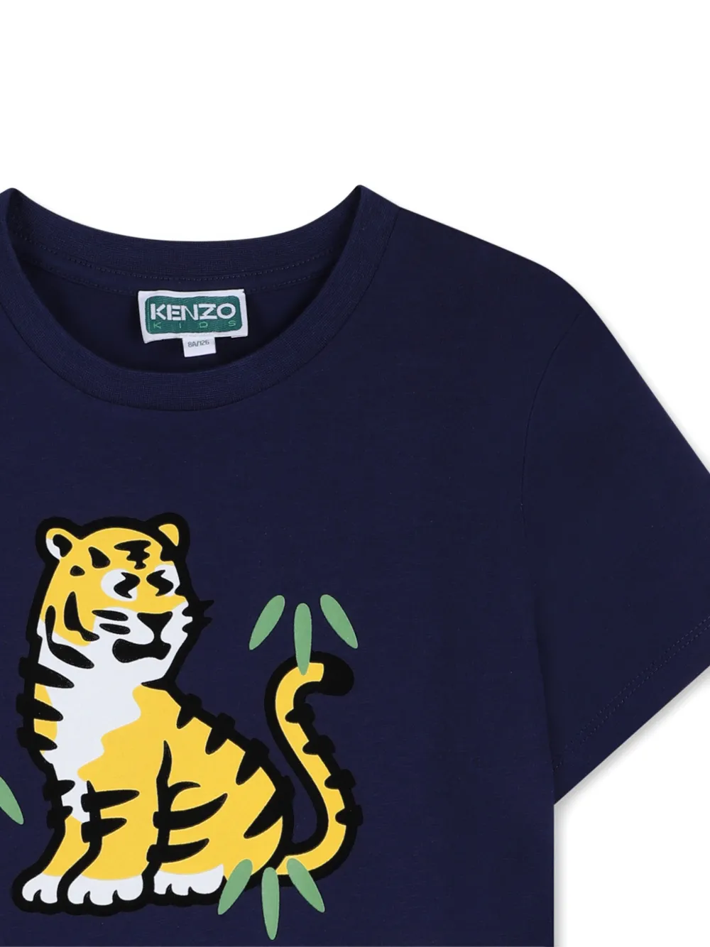 Футболка с изображением тигра Kenzo Kids, синий — фото 3