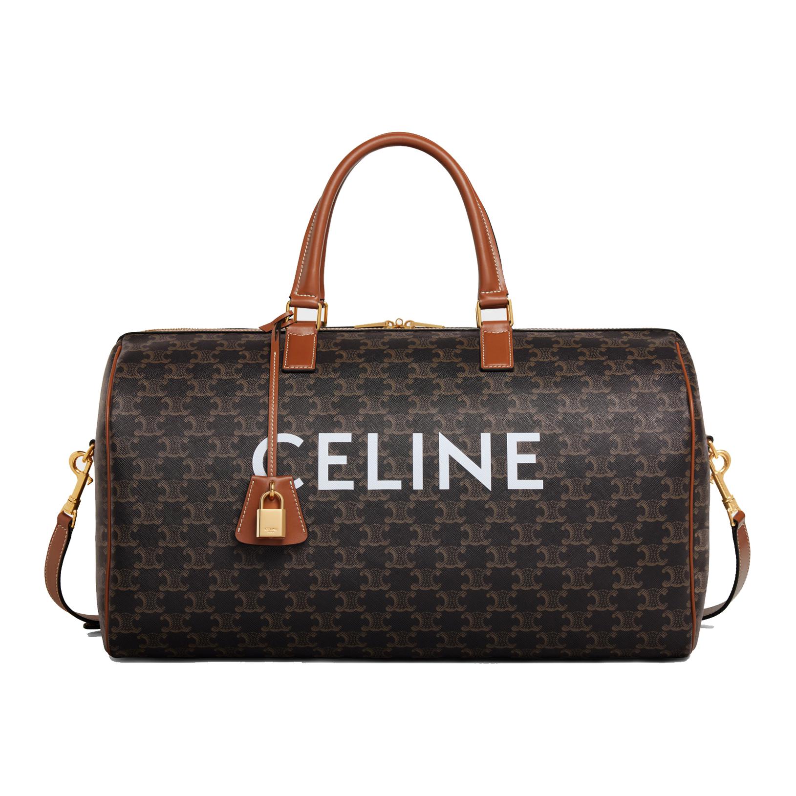 

CELINE Сумка через плечо из ткани с кожаной вставкой