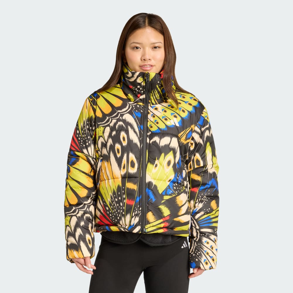 

Куртка Adidas X Farm Padded Jacket, цвет Black/Hi-Res Blue/Lush Red
