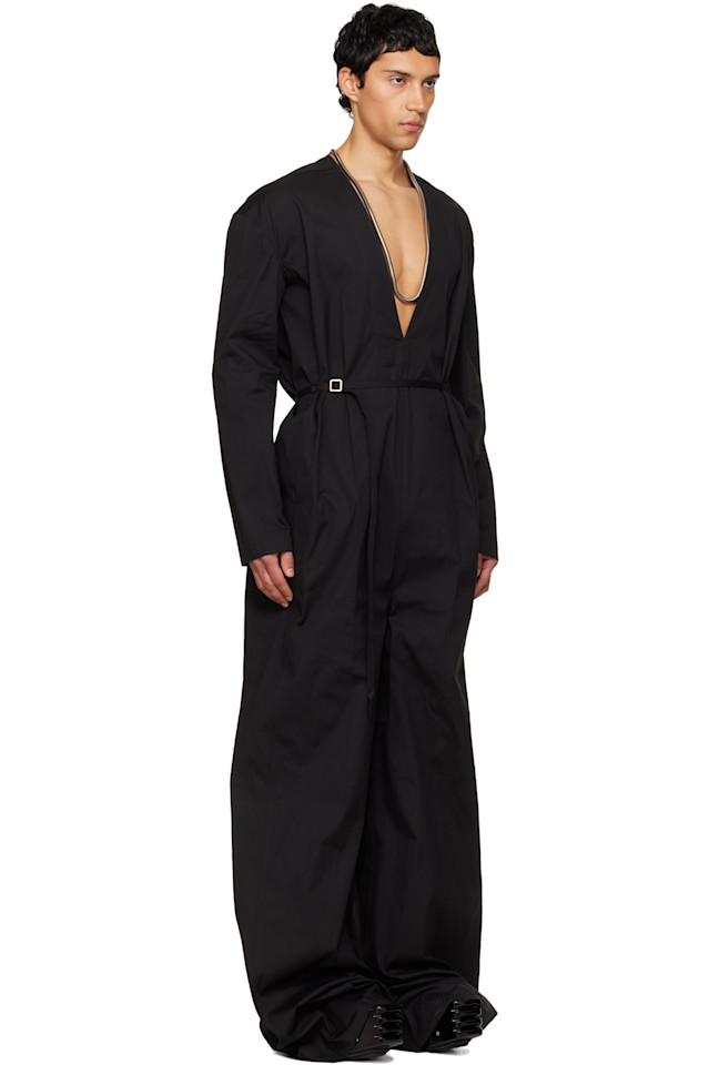 Длинный комбинезон Temple LS Rick Owens, черный — фото 2