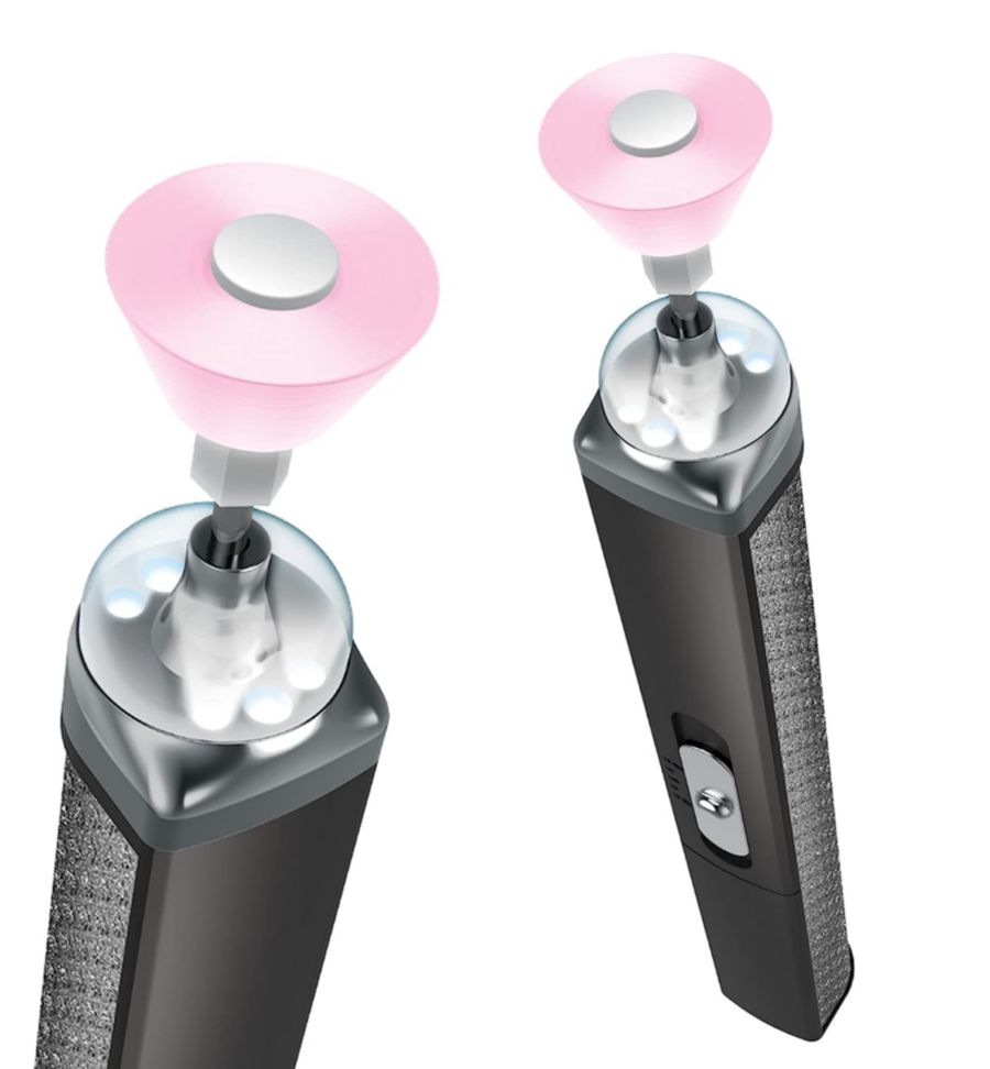 

Перезаряжаемый салонный маникюрный набор со светодиодной подсветкой Perry Ellis, цвет black/silver