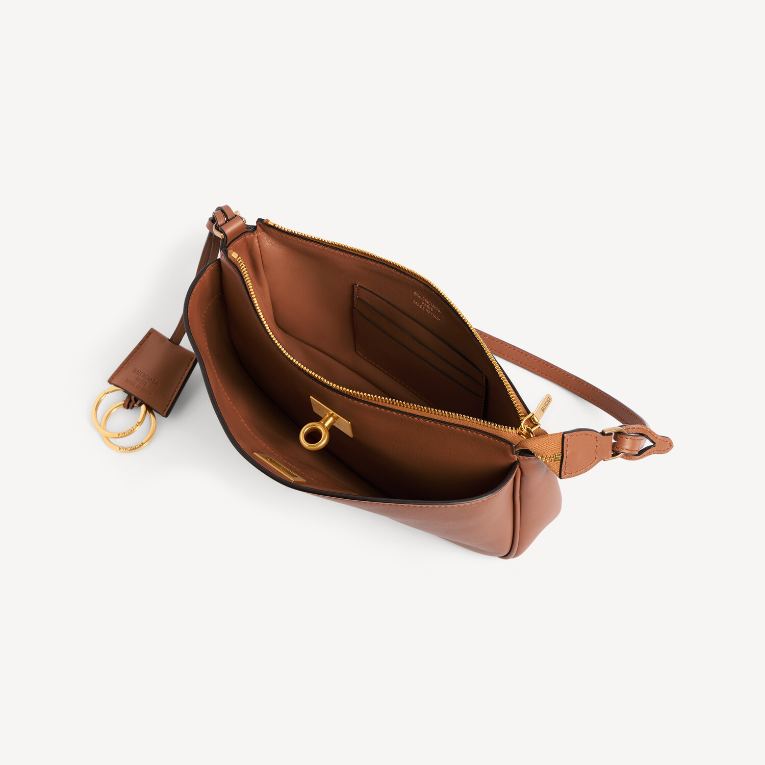 Женская сумка через плечо Rodeo Pochette в новом оттенке тан BALENCIAGA, оранжевый — фото 4