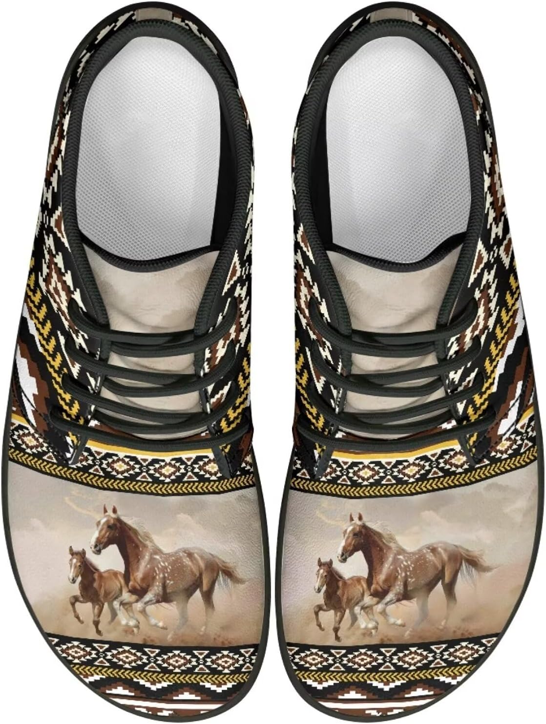 

Конные кроссовки для женщин и мужчин, слипоны, низкие, из ПУ-кожи, для ходьбы Ecaestolph, желтый/коричневый