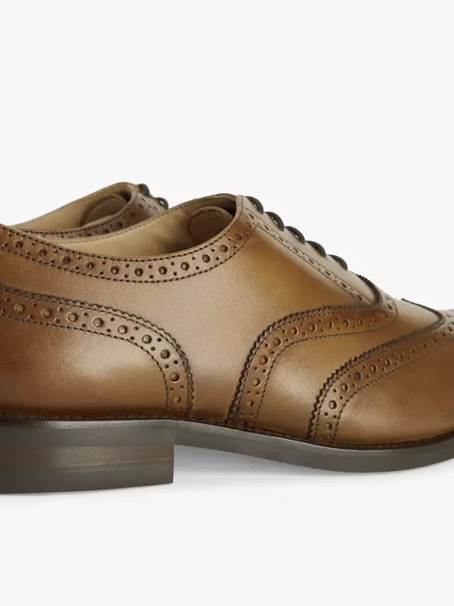 Кожаные броги John Lewis, Brown Tan — фото 4