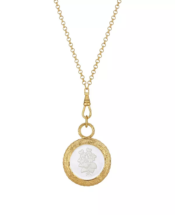 

Антикварное ожерелье из камня эйнтаглио 2028, gold-tone