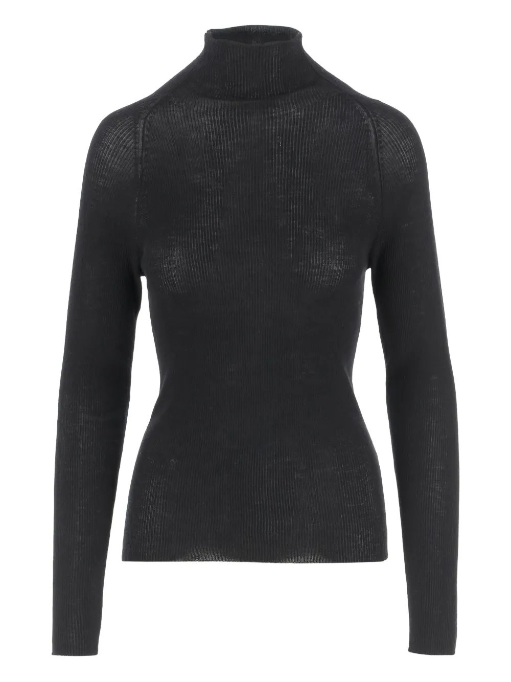 

Свитер в рубчик с высоким воротником ASPESI, черный