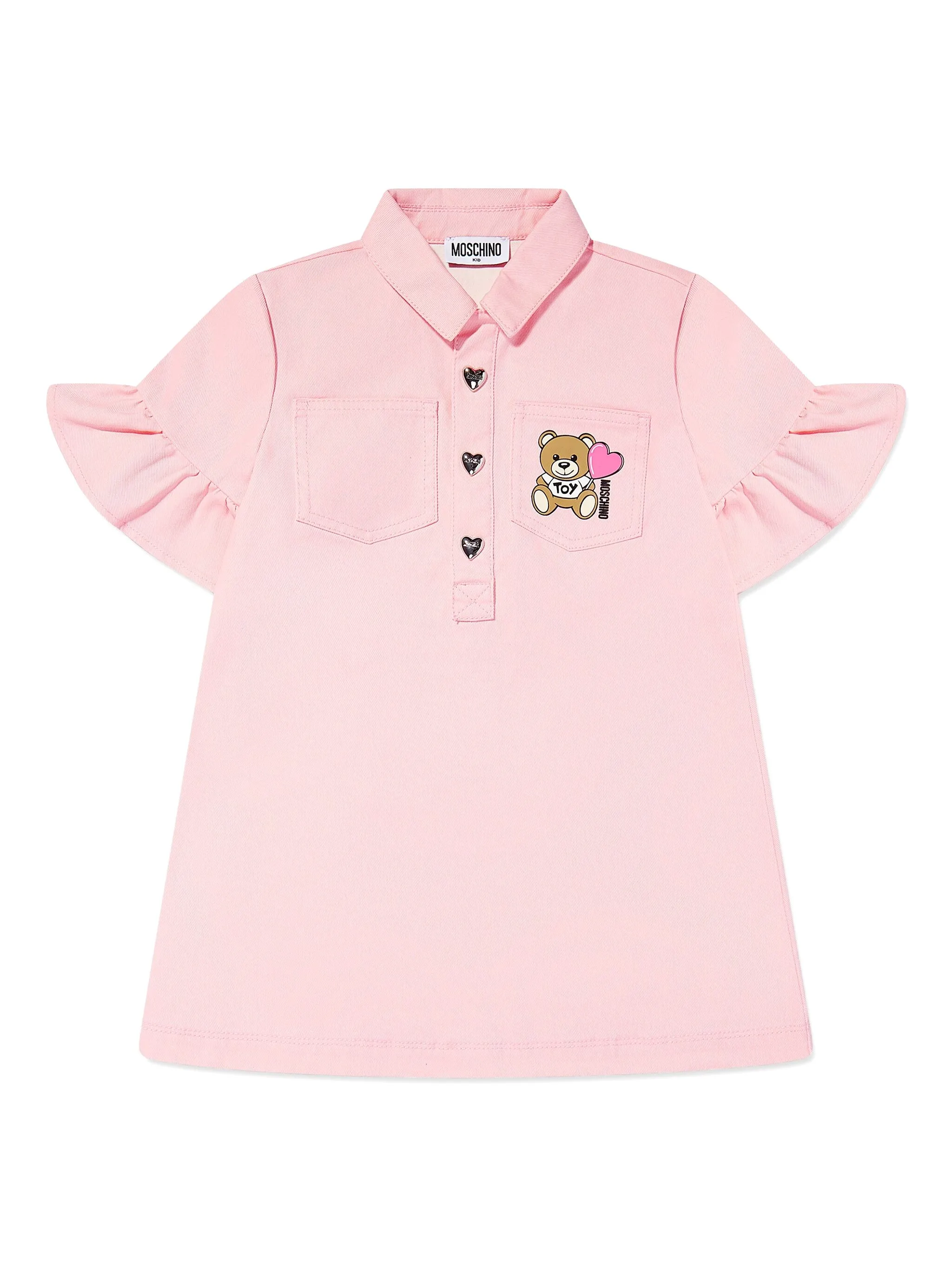 

Платье с принтом Teddy Bear Moschino Kids, розовый