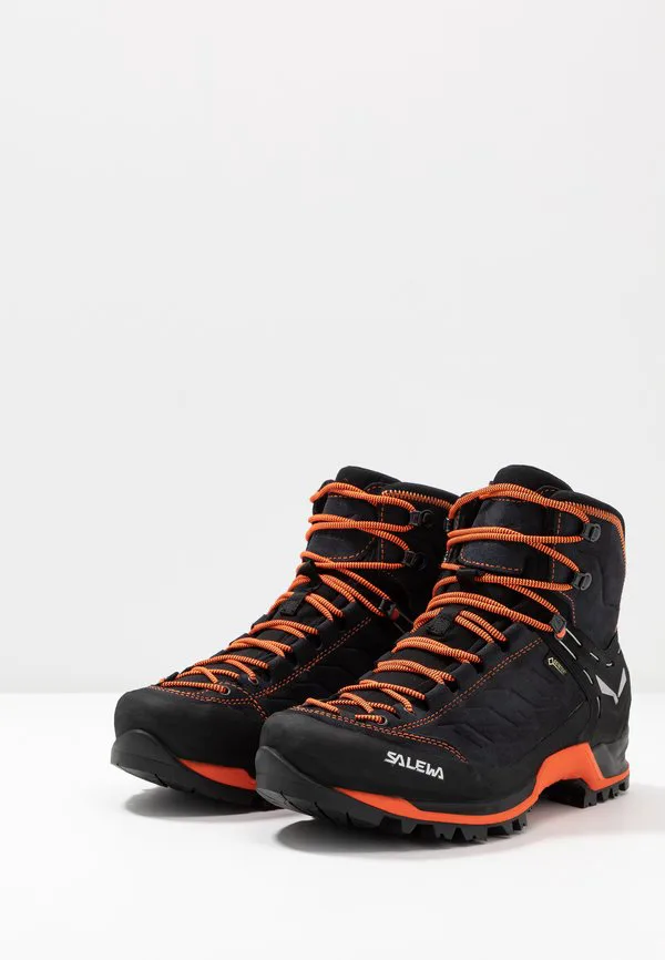 Горные ботинки ms mountain trainer mid gore-tex Salewa, Asphalt/Fluo Orange — фото 3
