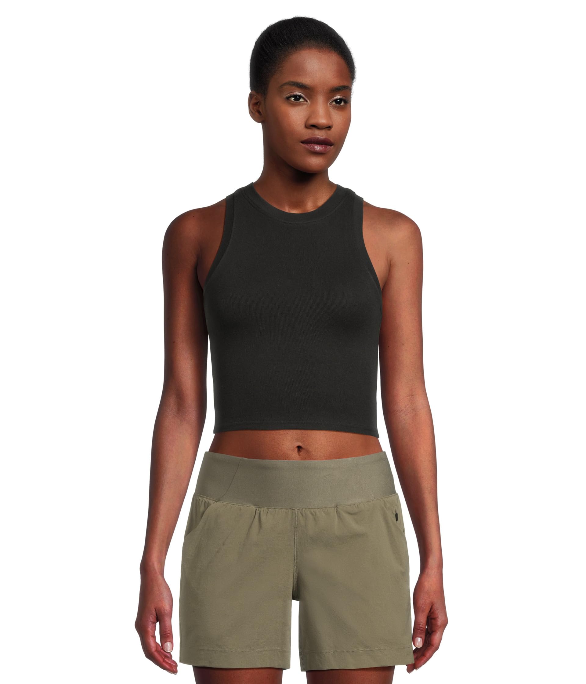 

Топ Prana Lotus High Neck Tank, черный