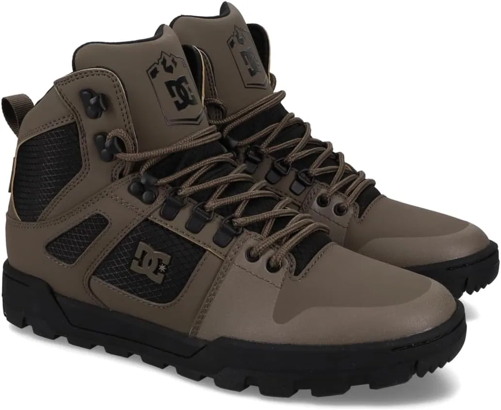 DC Shoes Pure High-Top WR - Водоотталкивающие высокие ботинки для мужчин - Мужские - 43 - Зеленые