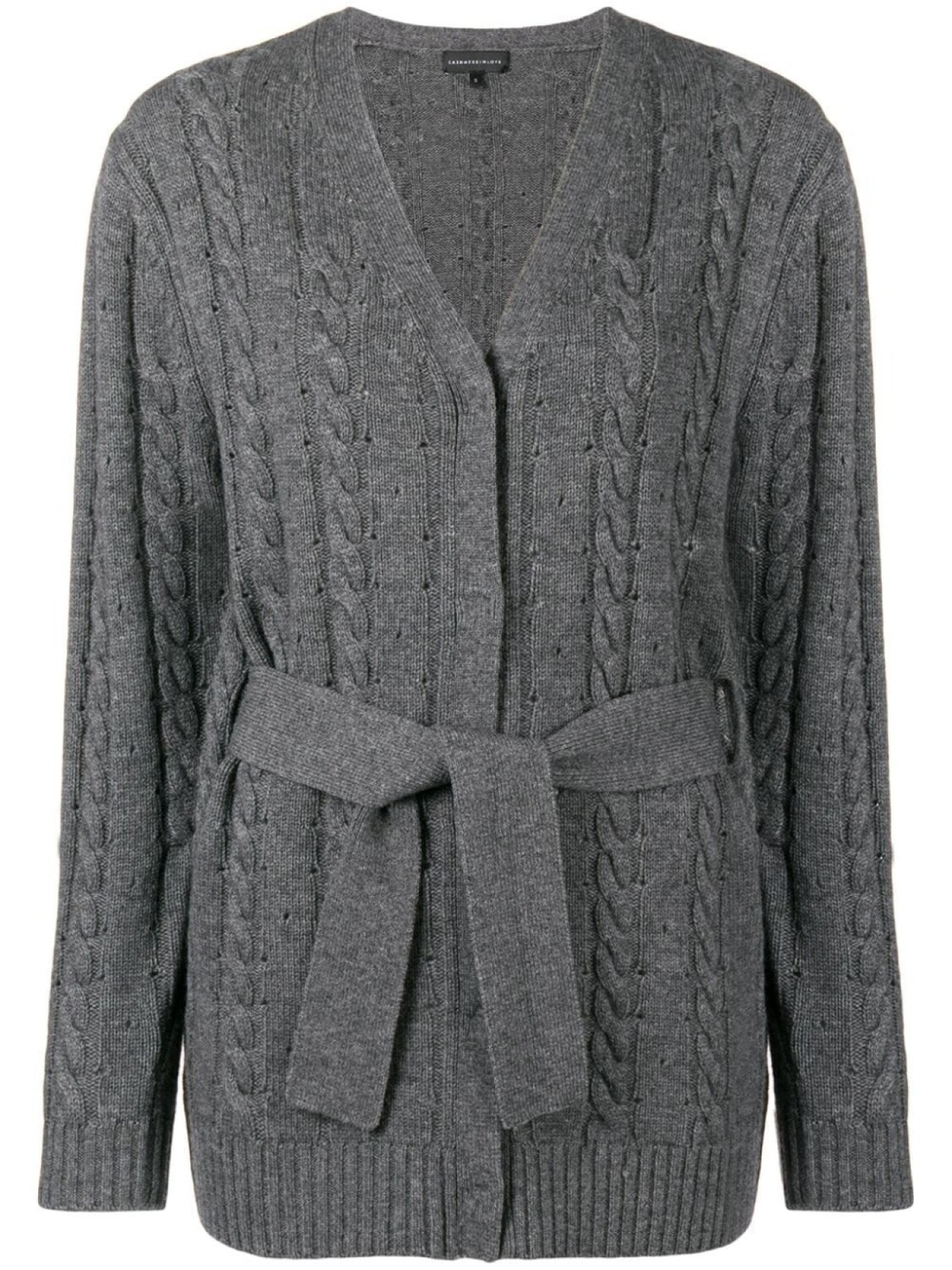 

Кардиган косой вязки из смеси кашемира Cashmere In Love, серый