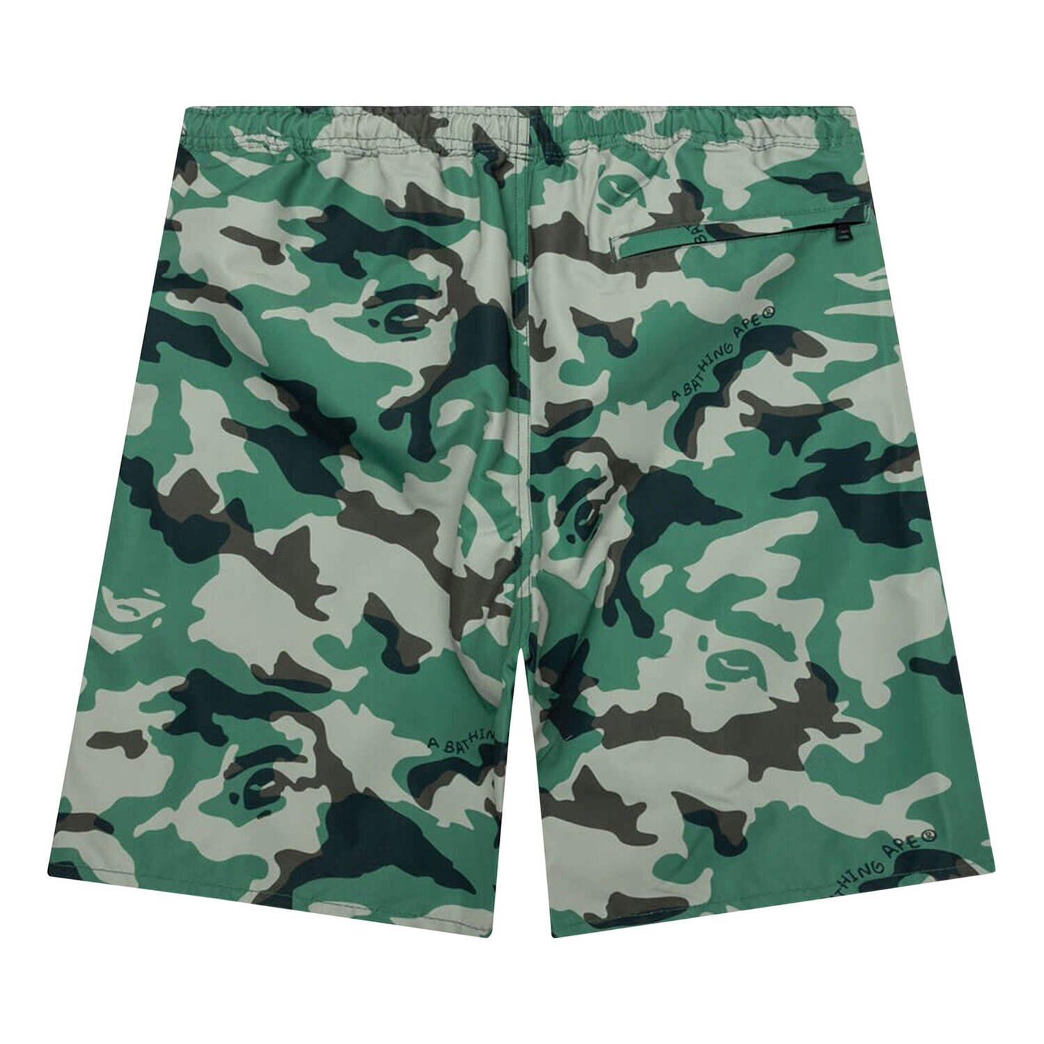 Пляжные шорты BAPE Woodland Camo, цвет Оливковый — фото 2