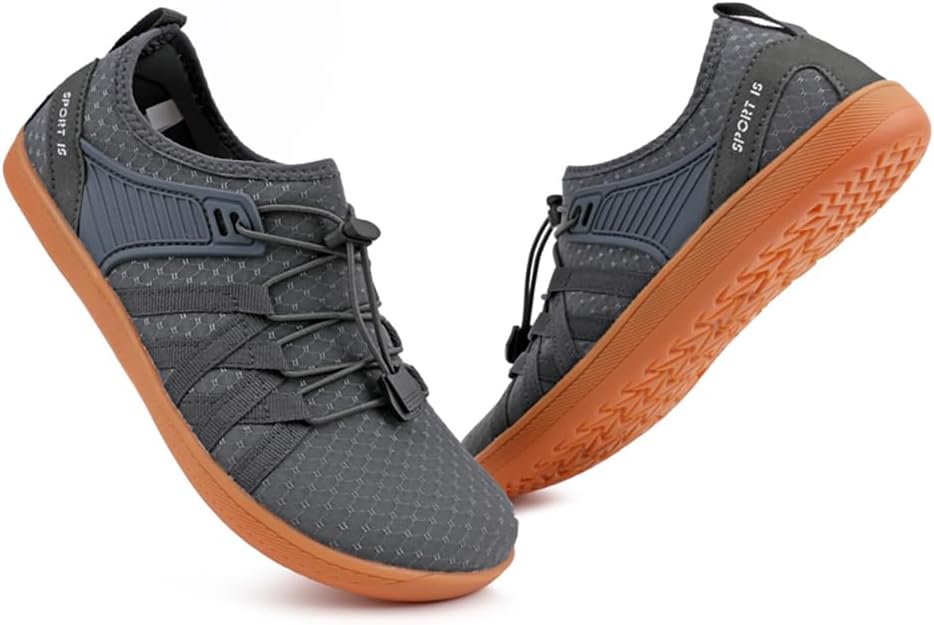 

Минималистичные мужские босоножки для мужчин, женские с широкой передней частью, трейл-раннер, нулевая разница в подошве, модные кроссовки Dinint, серый