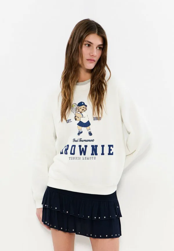 

Толстовка con estampado de perro de tenis Brownie, Blanco, Белый, Толстовка con estampado de perro de tenis Brownie, Blanco