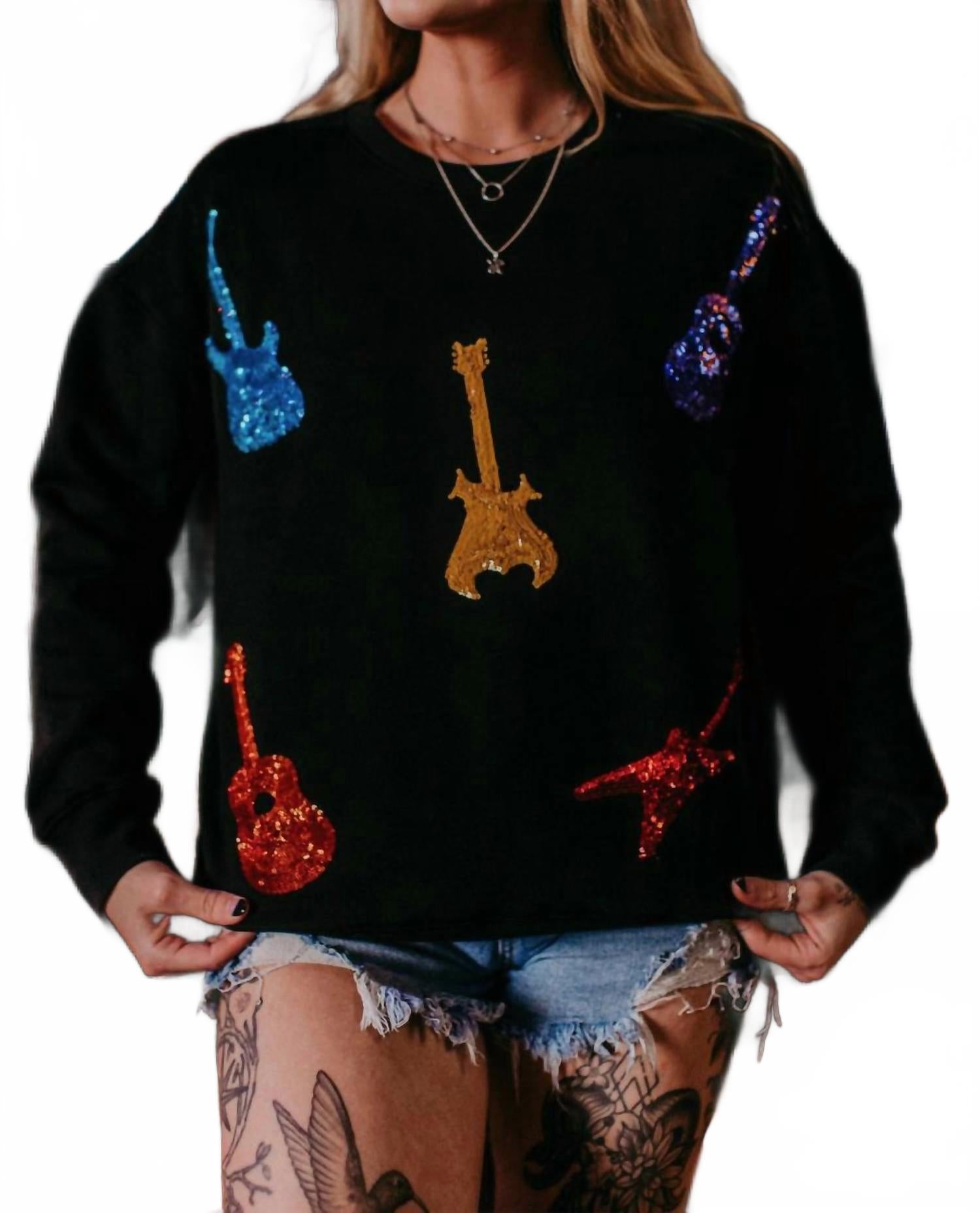 

Merigold Kiss Музыкальный свитер черного цвета