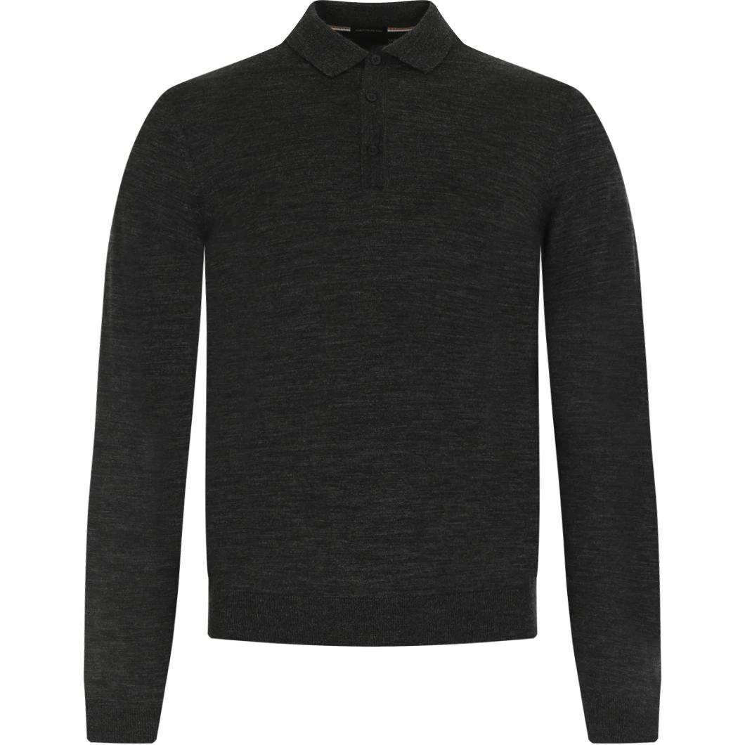 

Босс Длинный рукав Вирджин Вул Поло Футболка HUGO BOSS, Темно-серый