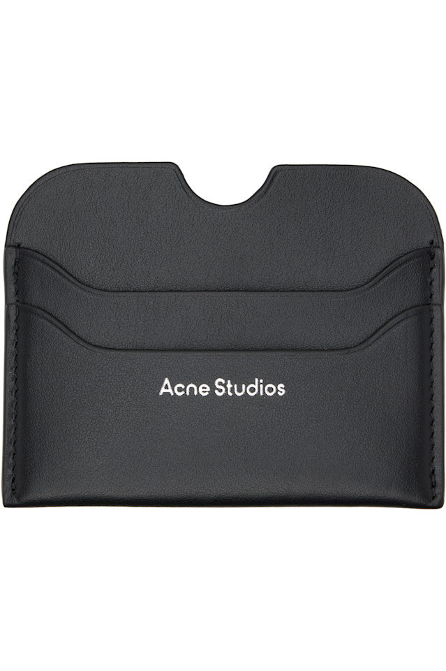 

Кожаный держатель для карт Acne Studios, черный