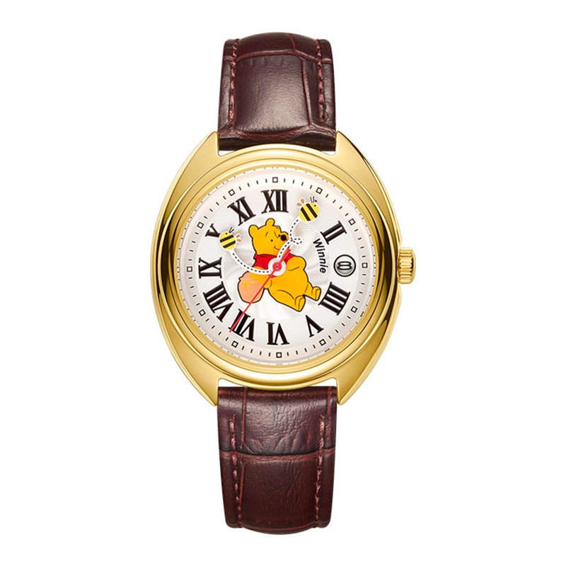 

Disney Часы Poof Series Quartz Movement Leather Watch Bands Watch Unisex White Dial