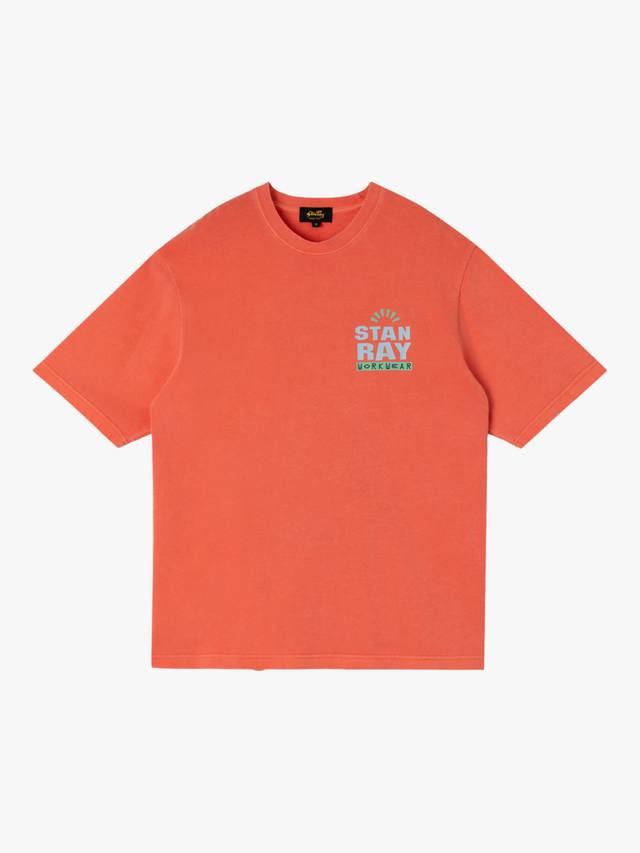 

Хлопковая футболка Regular Fit с коротким рукавом и принтом Stan Ray, Washed Red