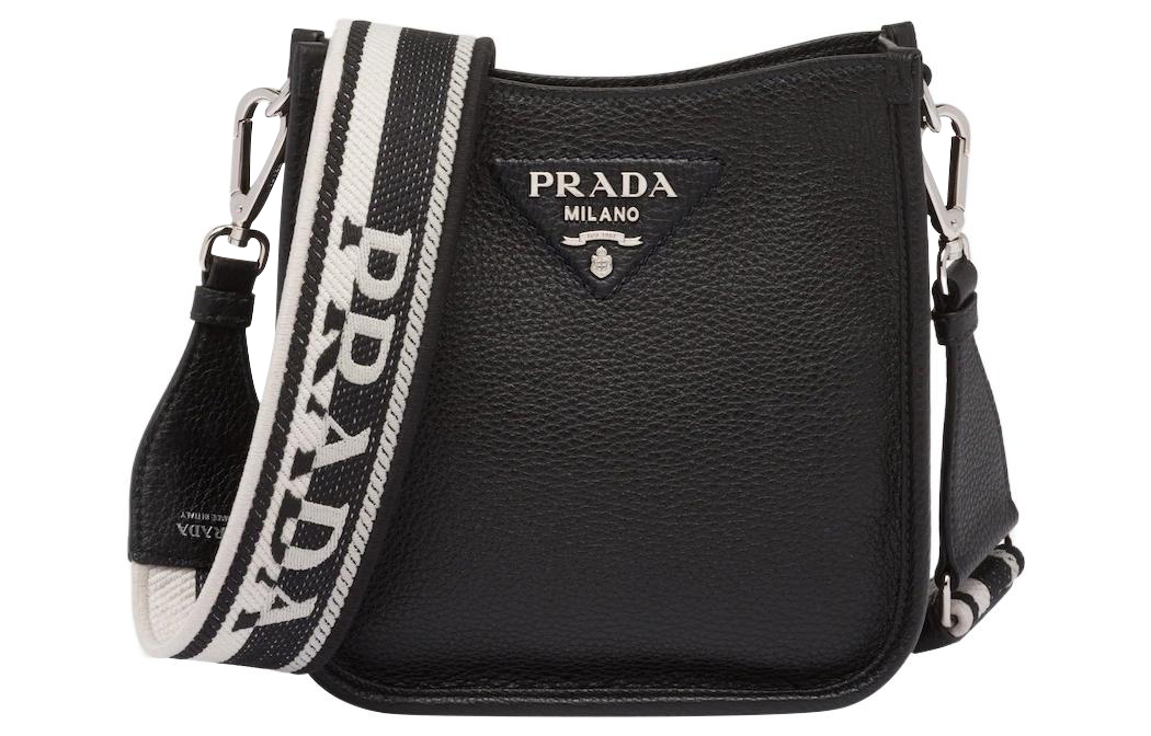 

PRADA Кожаная сумка-мессенджер через плечо женская черная