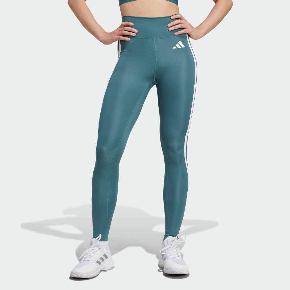

Леггинсы Adidas Optime Essentials 3-Stripes 7/8 Leggings, цвет Preloved Teal/White