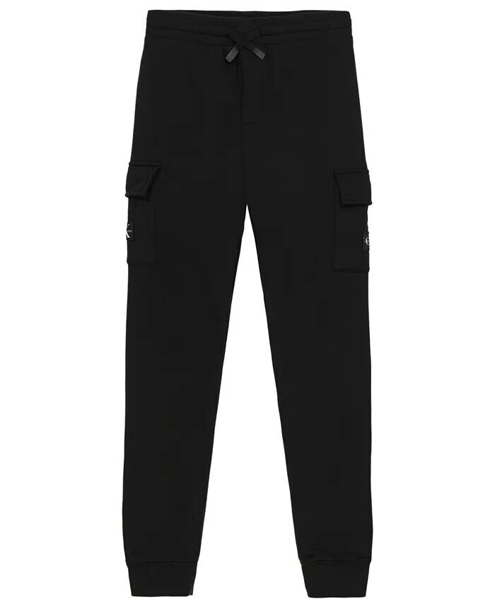 

Флисовые джоггеры-карго для больших мальчиков Calvin Klein, черный