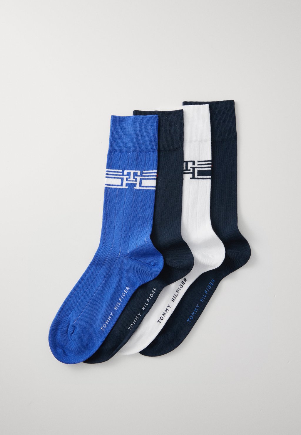 

Носки MEN SOCK MONOGRAM STRIPE 4 PACK Tommy Hilfiger, черный