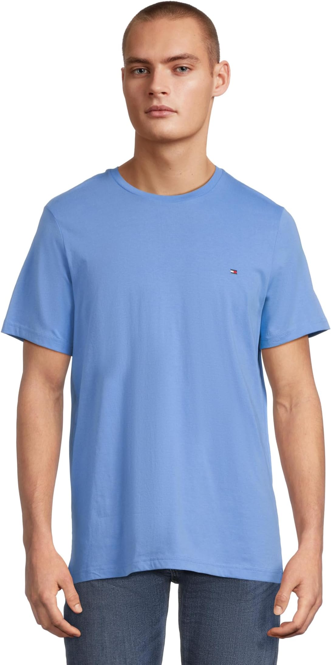 

Футболка Tommy Hilfiger Short Sleeve Core Flag Crew Neck Tee, цвет Danish Blue