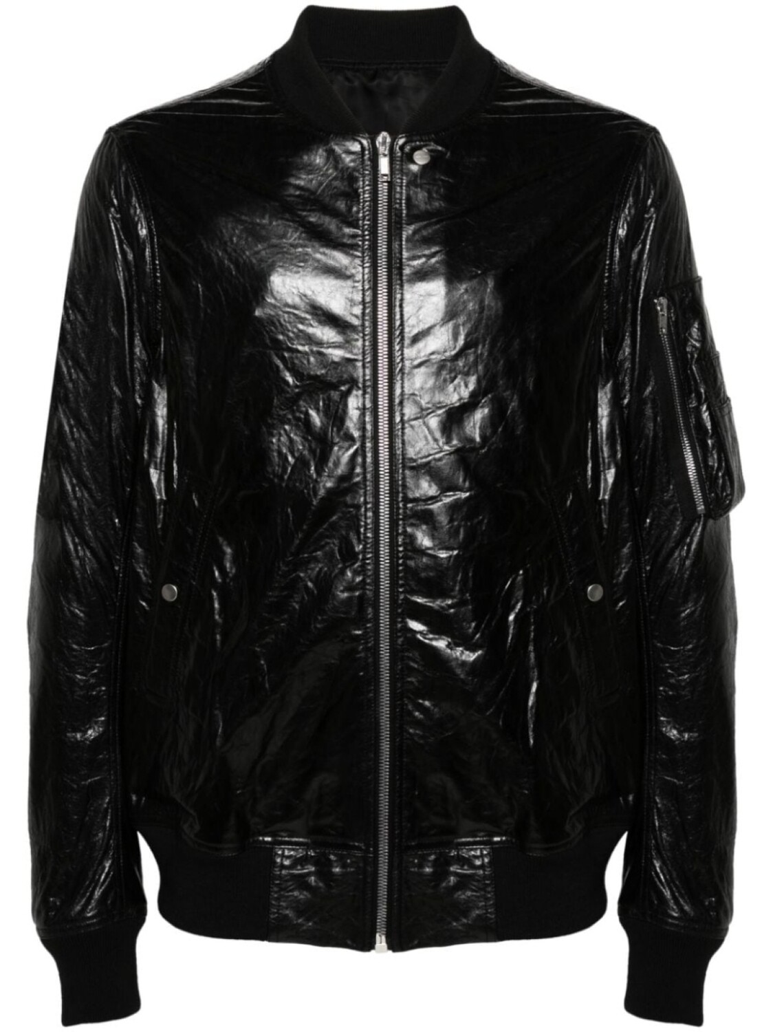

Rick Owens кожаная куртка-бомбер Classic Flight, черный