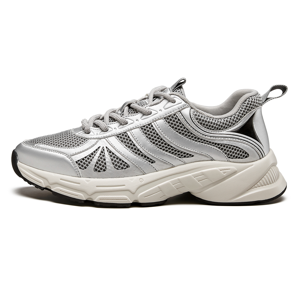 

YEARCON Низкие повседневные мужские туфли серые серебристые, цвет Gray/Silver