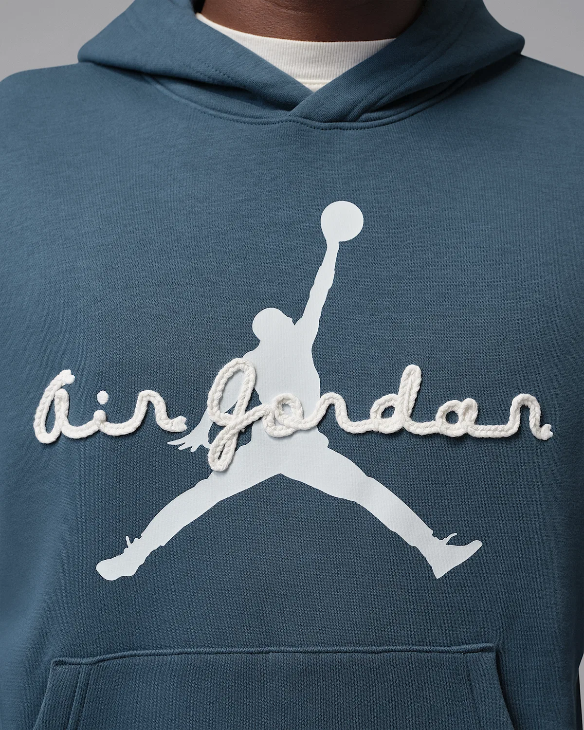 Мужская худи-свитшот Jordan Brooklyn Fleece, Squadron Blue/Aura — фото 4
